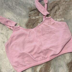 AERIE PINK RIBBED CROP TOP